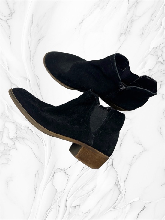 Kensie Shoes - KENSIE Garry Black Leather Suede Ankle Zip-Up Booties Women's 8.5